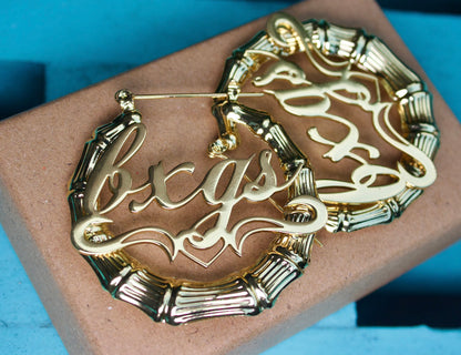 "Mamacita" hoop earrings